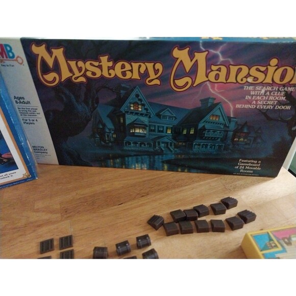 Vintage Mystery Mansion Board Game Copyright 1984 Milton Bradley Missing pieces - Picture 6 of 7